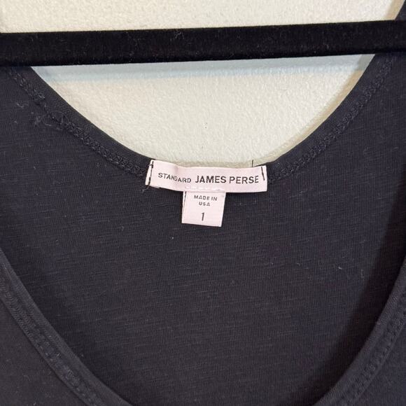 James Perse Revolve Mini Sheath Dress Womens 1 XS/S Black Tank Wide Strap Ruched - Picture 8 of 10